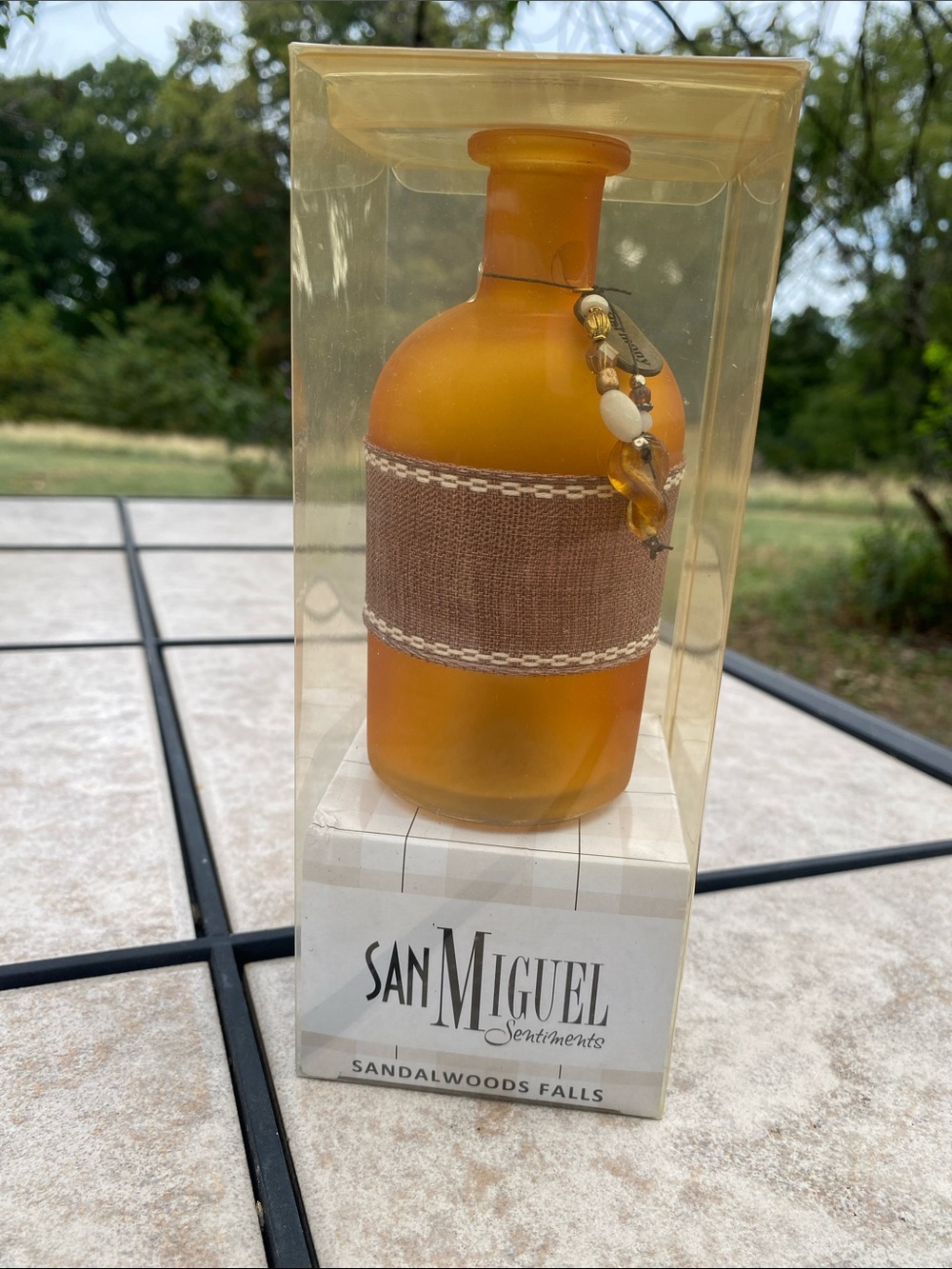 San Miguel Sentiments “Sandalwoods Falls” Reed Diffuser Bottle New Old Stock